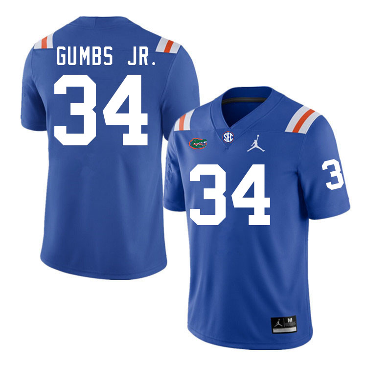 Florida Gators #34 George Gumbs Jr. College Football Jerseys Stitched-Throwback